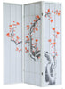 Cherry Tree Blossom Shoji Screen - 3 Panel - White