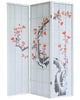 Cherry Tree Blossom Shoji Screen - 3 Panel - White